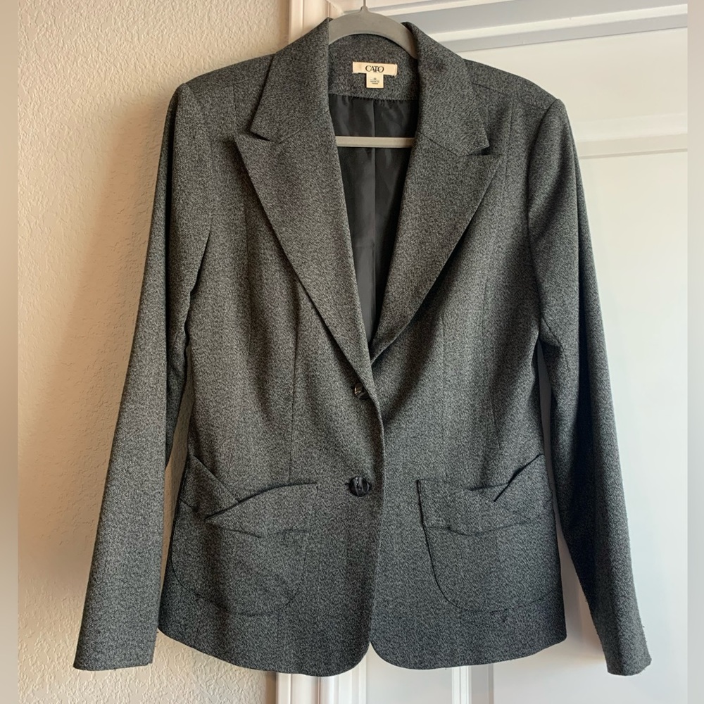 CATO Structured Blazer in Charcoal